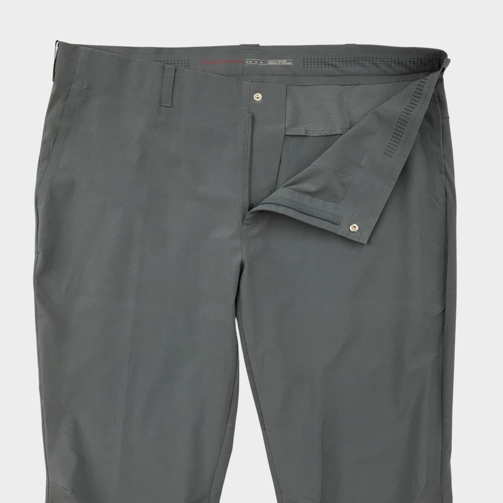 Nike Tiger Woods Collection Mens Grey Golf Pants 38x30 Dri-Fit Flat Front